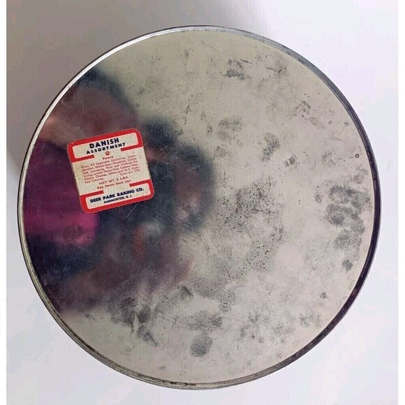 Deer Park Baking Metal Tin Round Wedgewood Goddess Angels  Design Blue Vintage - Picture 6 of 8